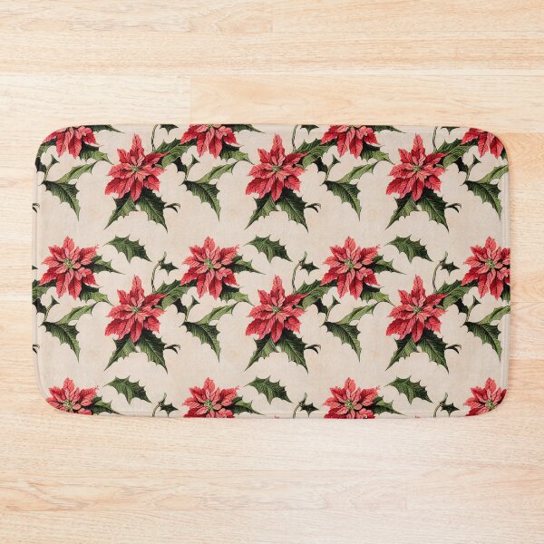 Item preview, Vintage Florals Christmas Poinsettia Watercolor  designed and sold by VintageFlorals.