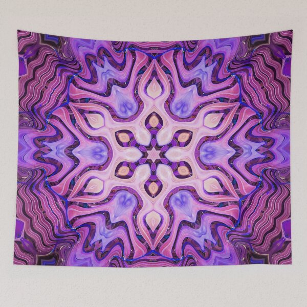 Item preview, Boho Vibes Abstract Mandala Maximalism Hippie Style Eclectic Mix of Purple Blue Pink Lilac 9 of 16 designed and sold by Beachy.