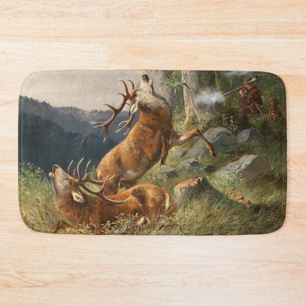 Item preview, Deer Hunting | Moritz Muller II | 1893 Animal Nature Art designed and sold by CJET.