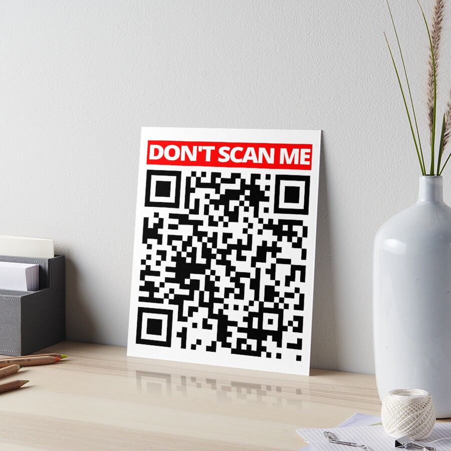 SCAN this Prank Rick roll  video never gonna give you up QR code  Sticker for Sale by rednumberone