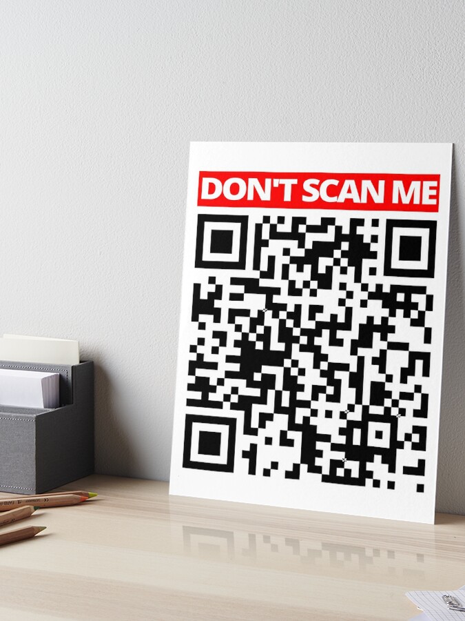 SCAN ME Prank Rick roll  video never gonna give you up QR code |  Sticker