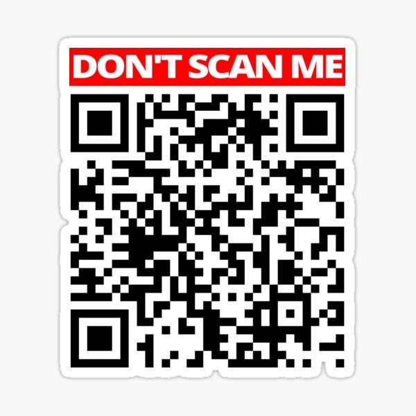 SCAN ME Prank Rick roll  video never gonna give you up QR code |  Sticker