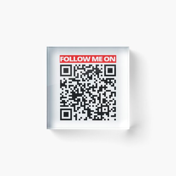 Item preview, Follow Me On Rick roll Youtube video never gonna give you up QR code designed and sold by rednumberone.