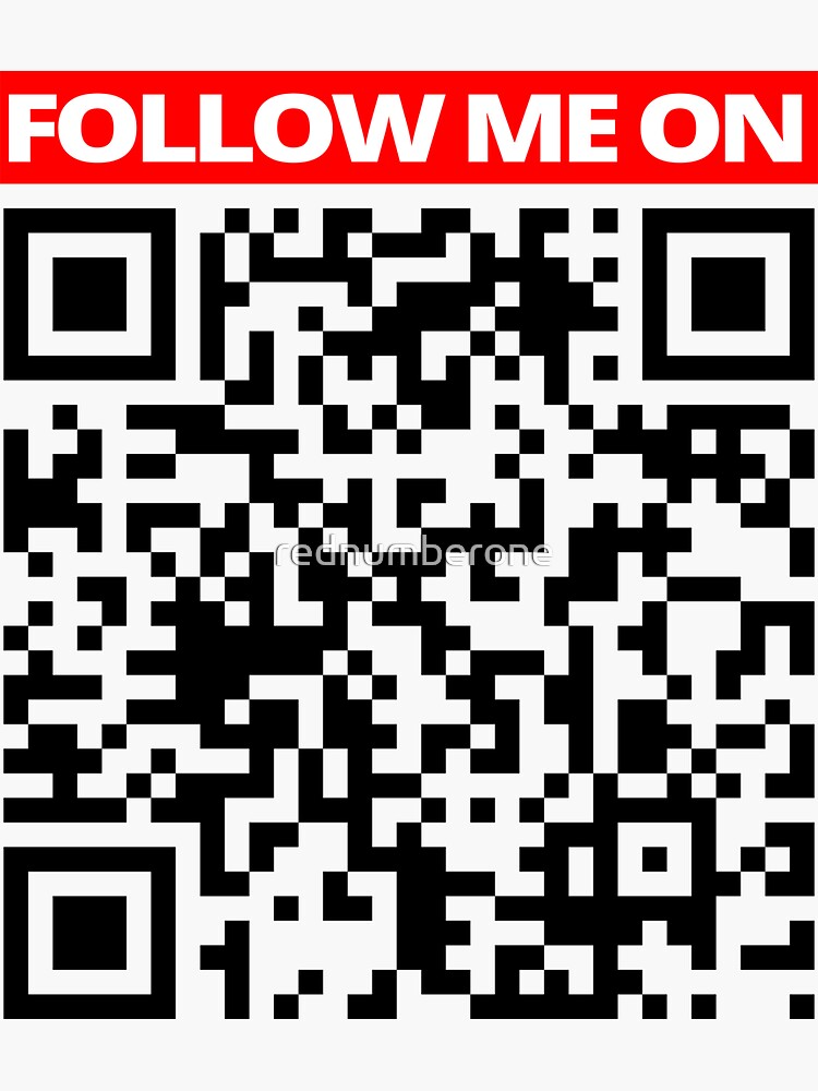 Rick Roll Your Friends! QR code that links to Rick Astley's “Never Gonna  Give You Up”  music video Sticker for Sale by ApexFibers