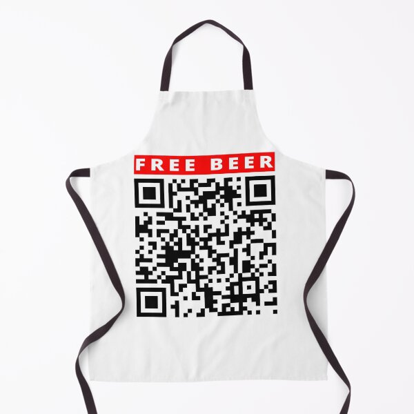 Item preview, Free Beer Prank Rick roll Youtube video never gonna give you up QR code designed and sold by rednumberone.
