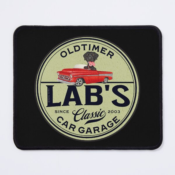 Item preview, Labrador Retriever Old Timer Car Garage designed and sold by Danny Gordon.