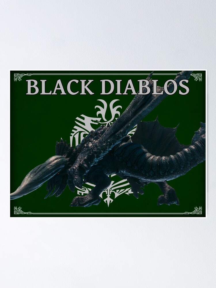 Monster Hunter World - Black Diablos Poster by VelvetZone