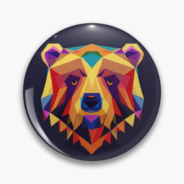 Item preview, Colourful Bear, vector art print designed and sold by ThePurpleMelon.