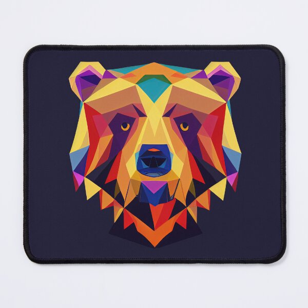 Item preview, Colourful Bear, vector art print designed and sold by ThePurpleMelon.