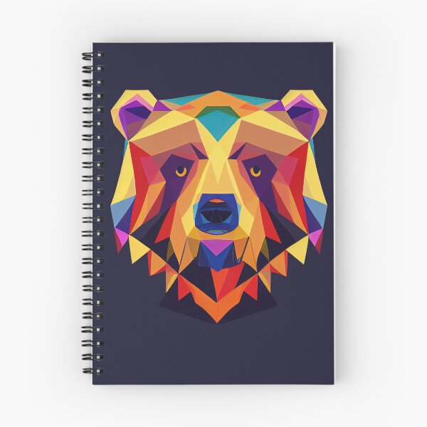 Item preview, Colourful Bear, vector art print designed and sold by ThePurpleMelon.