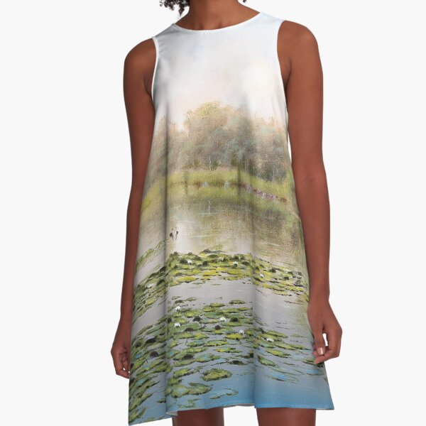 Late Summer Morning at Lady Broad A-Line Dress