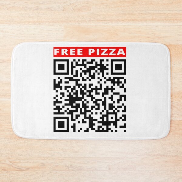 Item preview, Free PIZZA Prank Rick roll Youtube video never gonna give you up QR code designed and sold by rednumberone.