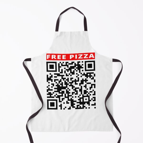 Item preview, Free PIZZA Prank Rick roll Youtube video never gonna give you up QR code designed and sold by rednumberone.