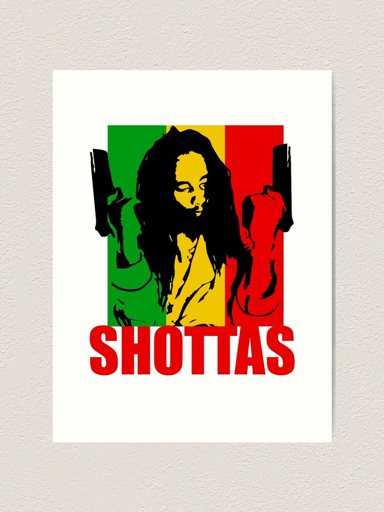 Shottas Movie Reggae Marley Basic Novelty Tees Graphics Female Funny | Art  Print