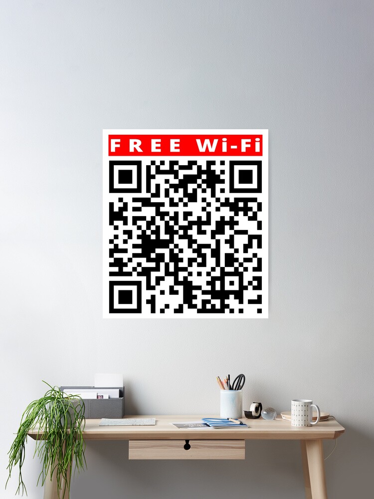 Rick Roll Prank QR Code Wi-Fi Sign