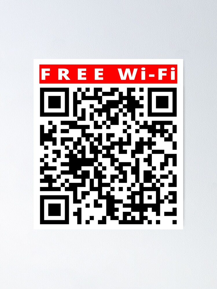  Rick Roll QR Code Wifi Sign Prank : Office Products