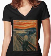 Edvard Munch - Der Schrei Shirt mit V-Ausschnitt