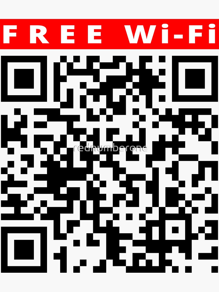 QR-code WIFI password (rickroll) by Boogie