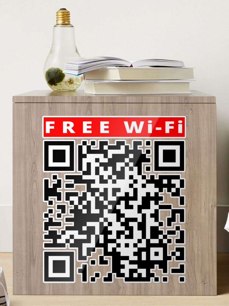 QR-code WIFI password (rickroll) by Boogie