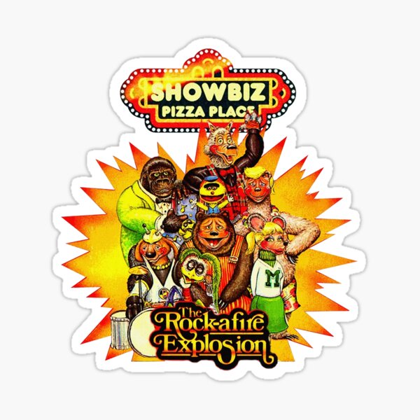 Show Biz Pizza Places The Rockafire Explosion Classic Style Sticker For Sale By Voskosdorgba3