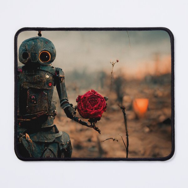 Item preview, Robot with a rose in his hand. designed and sold by Maniock.