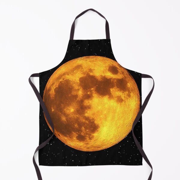 Item preview, Full Moon Space Art 3 -Amber Orange Moon- designed and sold by lematworks.