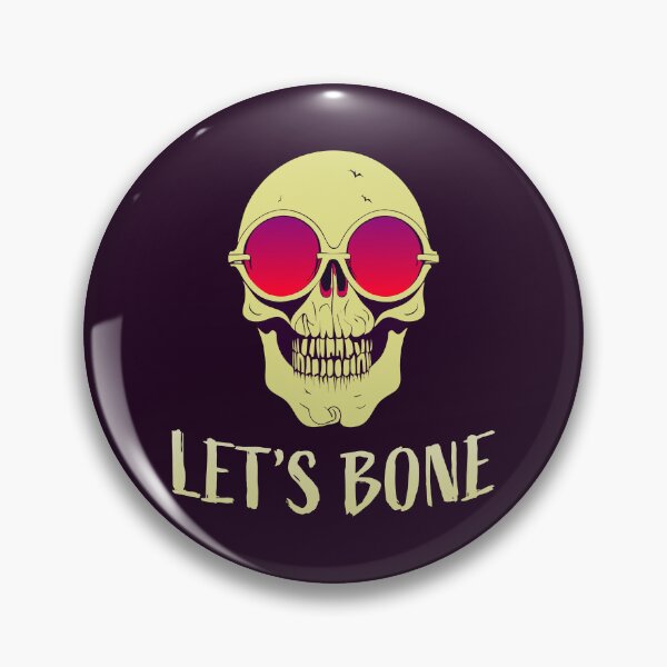 Artikelvorschau, Lass uns Knochen || Lustiges Halloween-Skelett mit Sonnenbrille entworfen und verkauft von MadSwellDesigns.