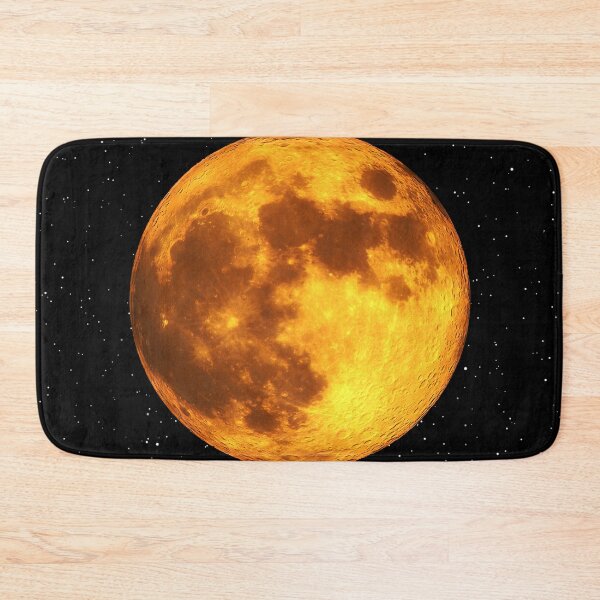 Item preview, Full Moon Space Art 3 -Amber Orange Moon- designed and sold by lematworks.
