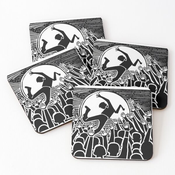 Item preview, Stage Diving, digital linocut designed and sold by skillunused.