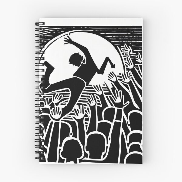 Item preview, Stage Diving, digital linocut designed and sold by skillunused.