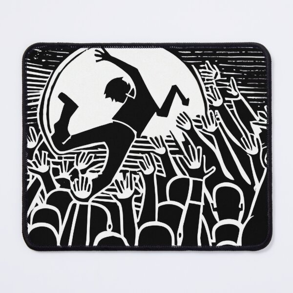 Item preview, Stage Diving, digital linocut designed and sold by skillunused.