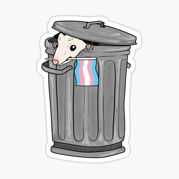 Trash Talk Funny Garbage Bin Pun Sticker