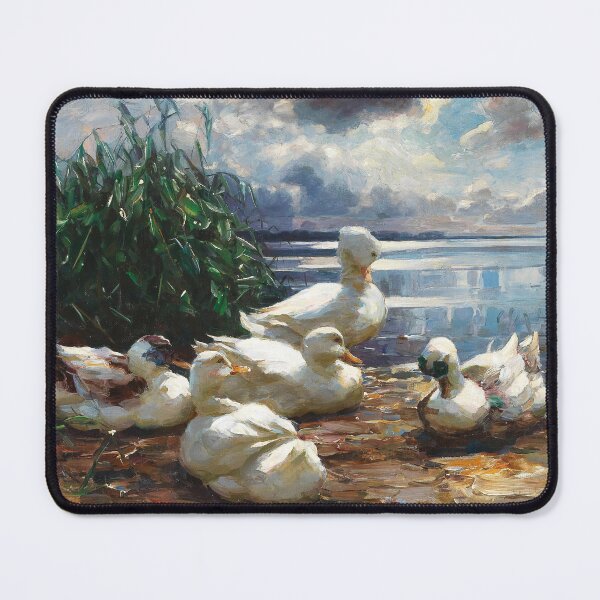 Item preview, Ducks on Lake Chiemsee in a Brewing Storm | Alexander Koester | 1905 Animal Nature Art designed and sold by CJET.