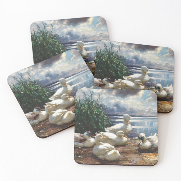 Item preview, Ducks on Lake Chiemsee in a Brewing Storm | Alexander Koester | 1905 Animal Nature Art designed and sold by CJET.