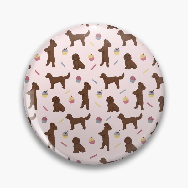 Item preview, Chocolate Cockapoos and Cupcakes Pattern - Pink designed and sold by Kittys-Art.