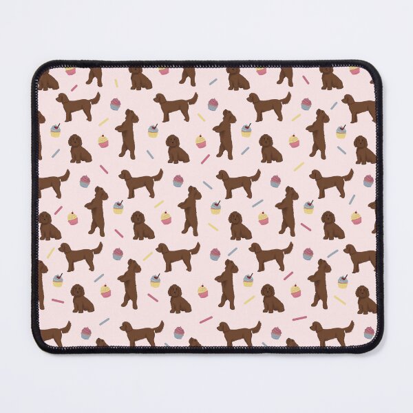 Item preview, Chocolate Cockapoos and Cupcakes Pattern - Pink designed and sold by Kittys-Art.