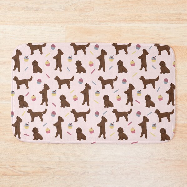 Item preview, Chocolate Cockapoos and Cupcakes Pattern - Pink designed and sold by Kittys-Art.