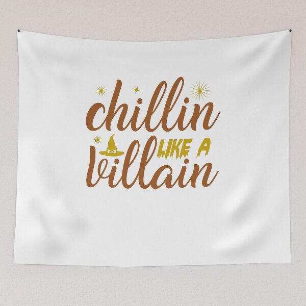 Item preview, Chillin Like A Villain - With Stars And Witches Hat designed and sold by ImagesDesigns.