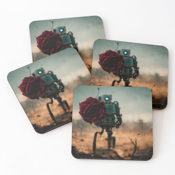 Item preview, Robot with a rose in his hand. designed and sold by Maniock.