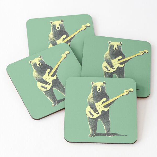 Item preview, Bear Playing a Bass Guitar designed and sold by ThePurpleMelon.