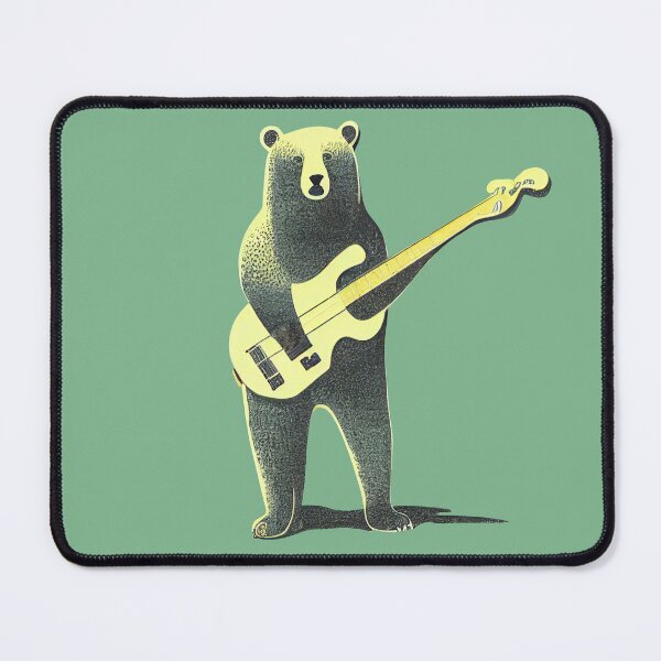 Item preview, Bear Playing a Bass Guitar designed and sold by ThePurpleMelon.