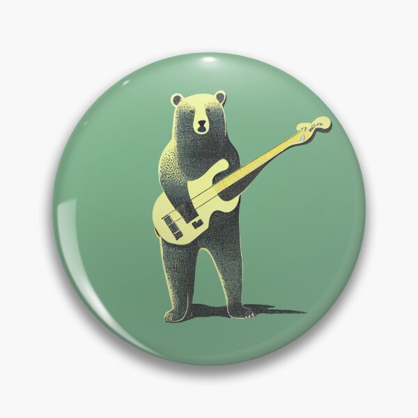Item preview, Bear Playing a Bass Guitar designed and sold by ThePurpleMelon.