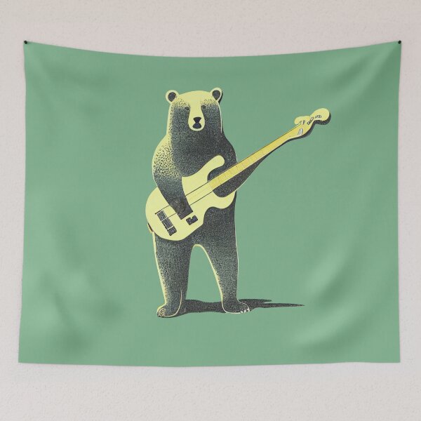 Item preview, Bear Playing a Bass Guitar designed and sold by ThePurpleMelon.