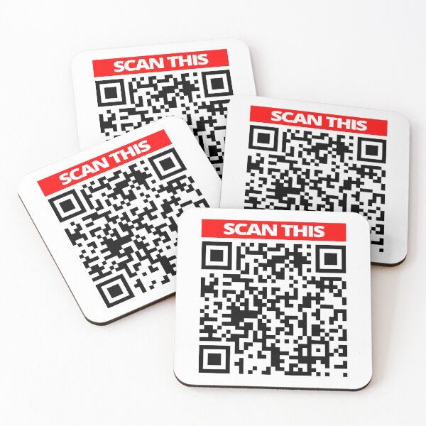 Item preview, SCAN this Prank Rick roll YouTube video never gonna give you up QR code designed and sold by rednumberone.