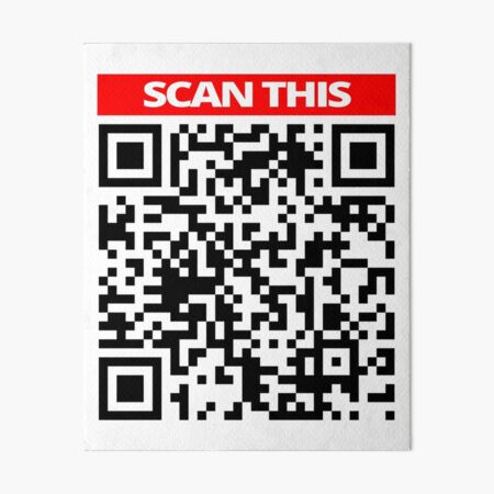 Free STUFF Prank Rick roll  video never gonna give you up QR code  Art Board Print for Sale by rednumberone