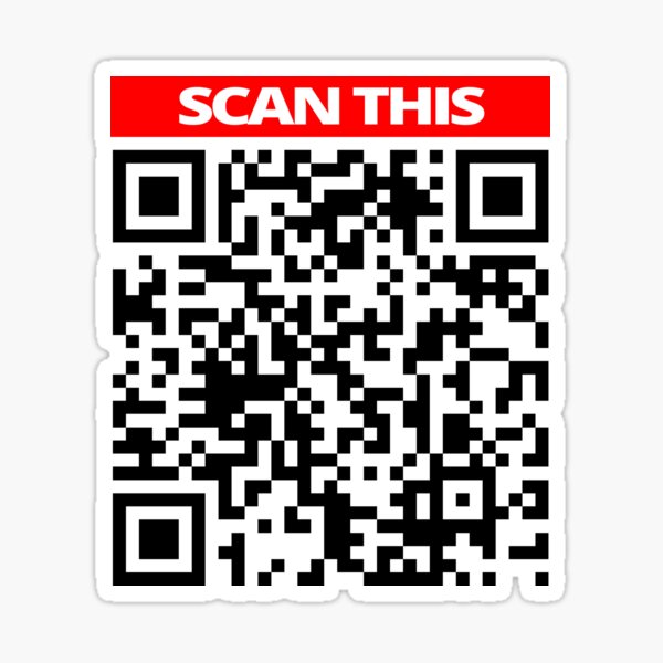 Never Gonna Give You Up Rick Roll QR Code  Link | Poster