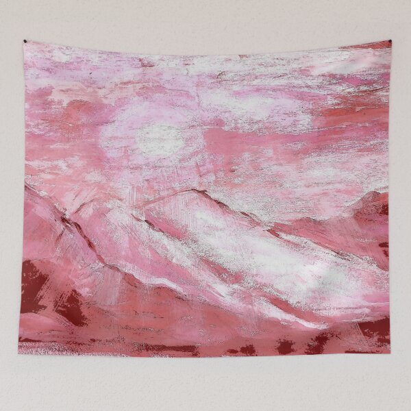 Item preview, Red mountain landscape design designed and sold by WorldOfWendyArt.