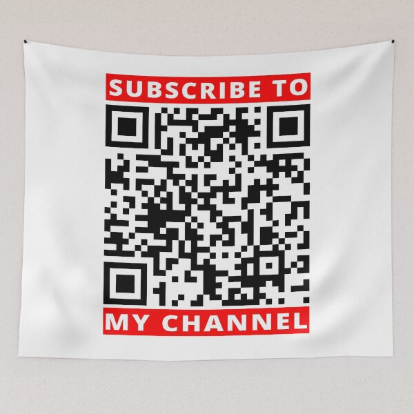 Item preview, SUBSCRIBE TO MY CHANNEL Prank Rick roll YouTube video never gonna give you up QR code designed and sold by rednumberone.