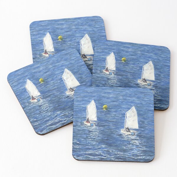 Item preview, Three Oppies: Optimist Sailing Dinghies at Trearddur Bay designed and sold by LymphomaLass.