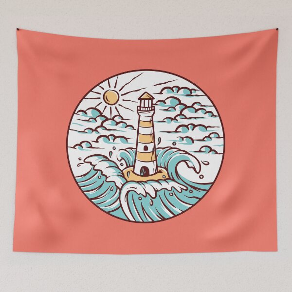 Item preview, Oceans Kiss - Lighthouse Drawing designed and sold by DebbisPalette.